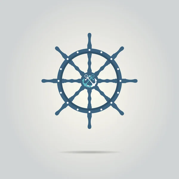 Helm captain isolated icon — Stock Vector