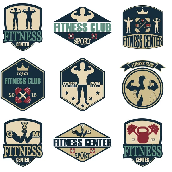 Iconos gimnasio fitness — Archivo Imágenes Vectoriales