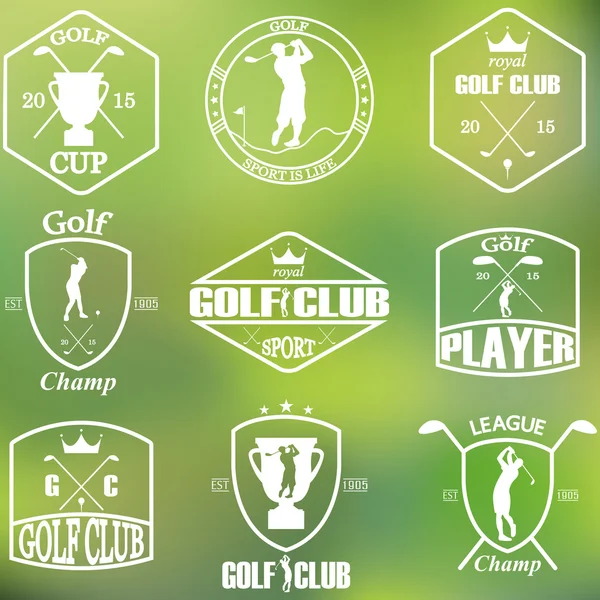 Conjunto de etiquetas de golf vintage — Vector de stock