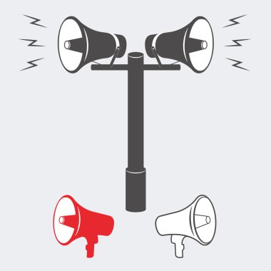 İki endüstriyel Alarm veya duyuru hoparlör