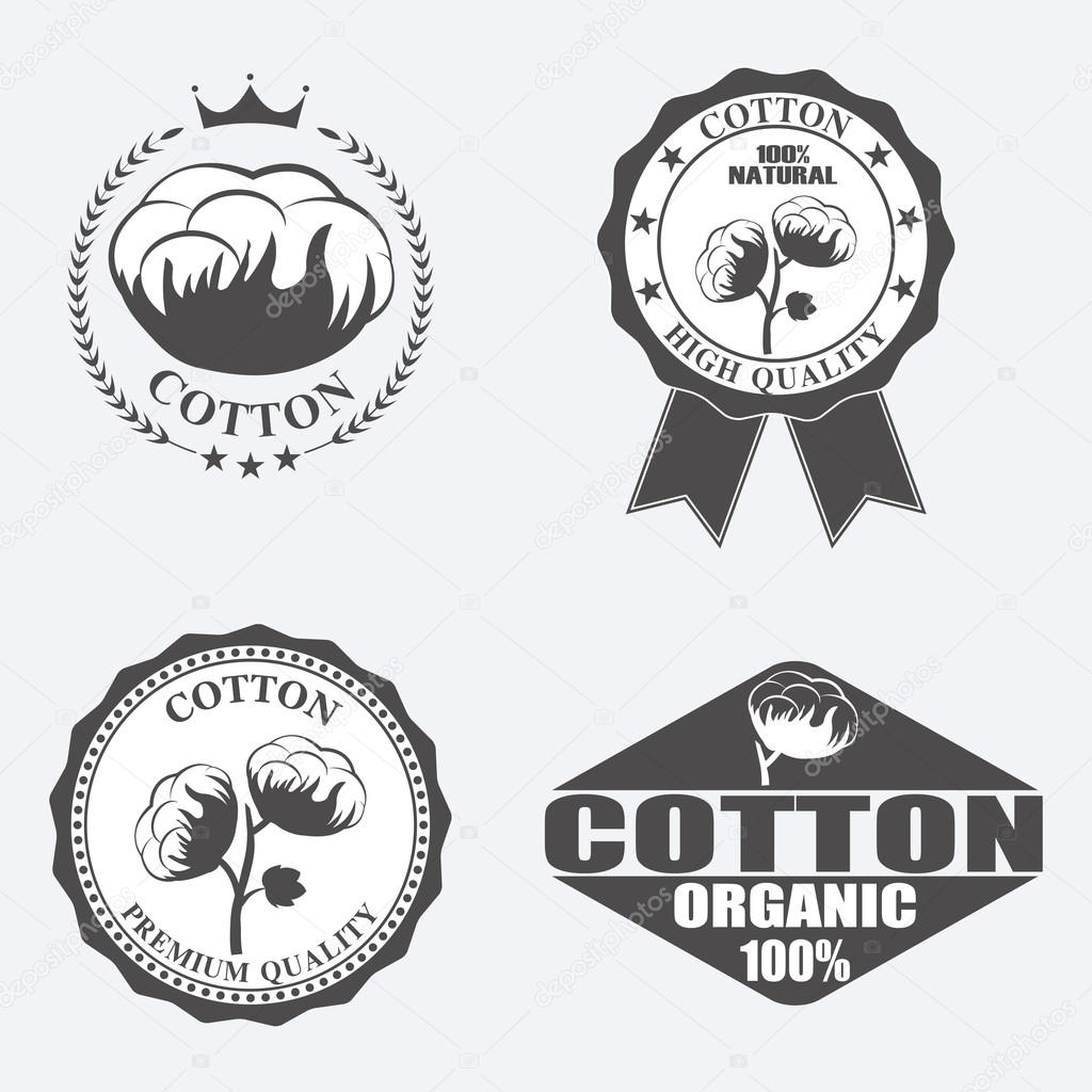 Cotton labels, stickers and emblems