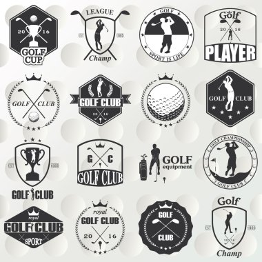 Golf etiketleri, armalar ve Amblemler