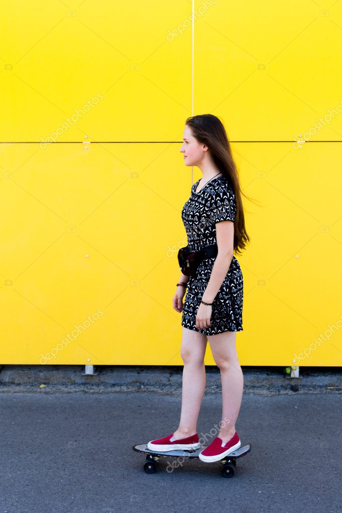 Cool Young And Beautiful Caucasian Blonde Teenager Hipster Skater