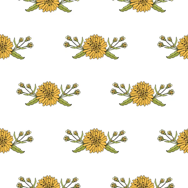 Patroon met bloemen. — Stockvector