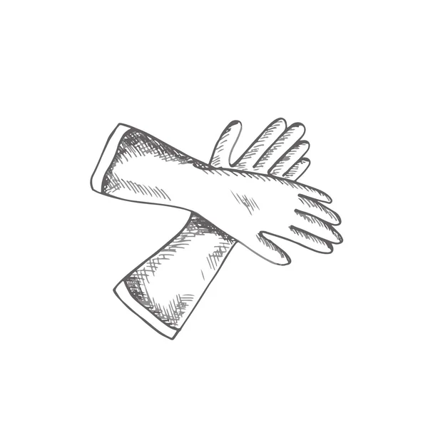 Illustration de gants croquis — Image vectorielle