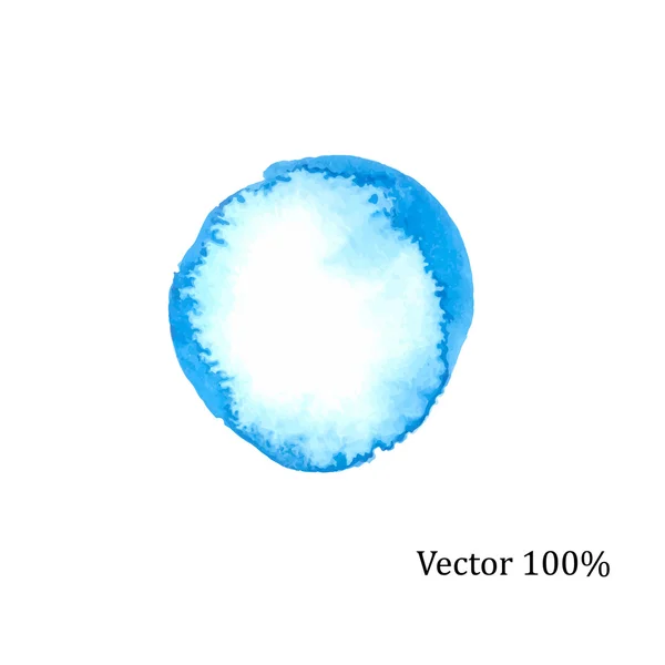 Mancha azul acuarela — Vector de stock