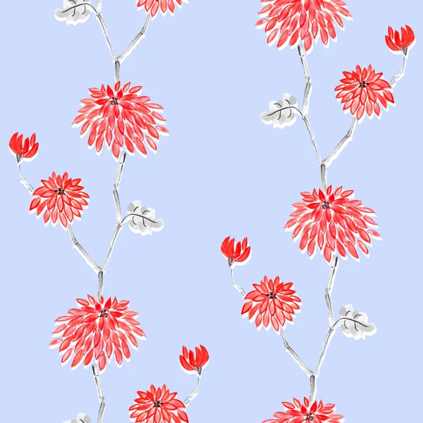 Chrysanthemen nahtlose Textur — Stockvektor