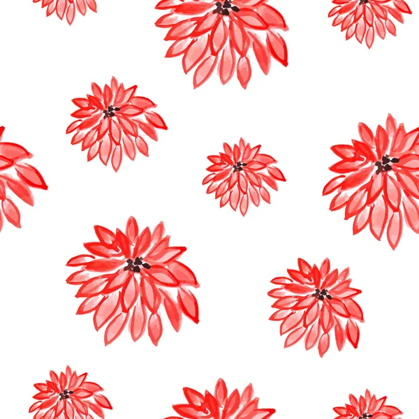 Chrysanthemen nahtlose Textur — Stockvektor
