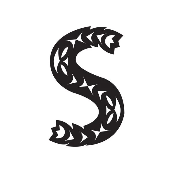 Letter S in ethnic style. — Wektor stockowy