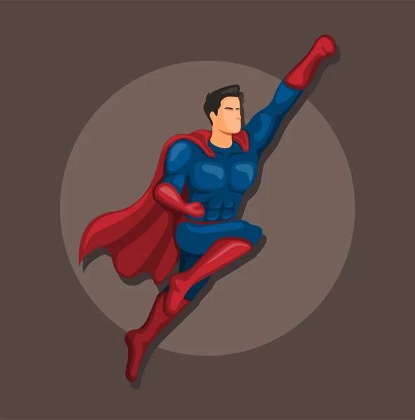 Superheld Vliegen Karakter Concept Cartoon Illustratie Vector — Stockvector