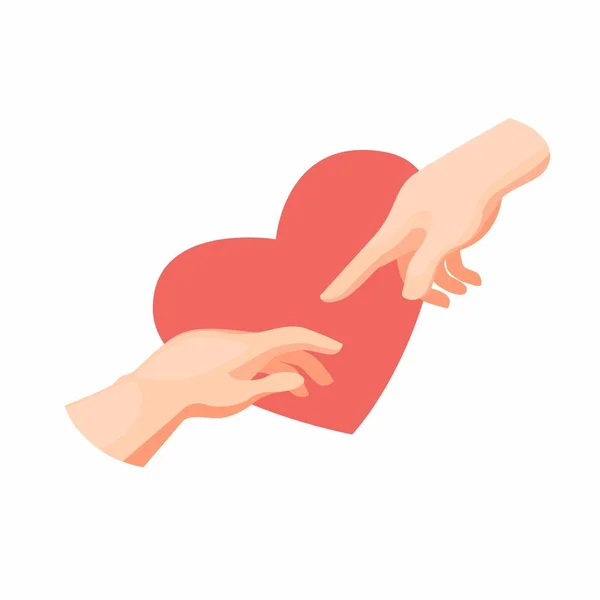 Tangan Tangan Dengan Cinta Penciptaan Tangan Dari Simbol Adam Dalam - Stok Vektor