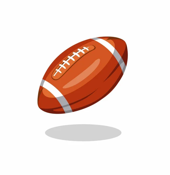 American Football Rugby Sport Ball Symbol Symbol Cartoon Flache Illustration — Stockvektor