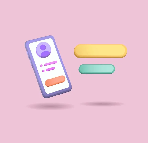 Argile Illustration Smartphone Avec Vecteur Concept Chat Ballon — Image vectorielle
