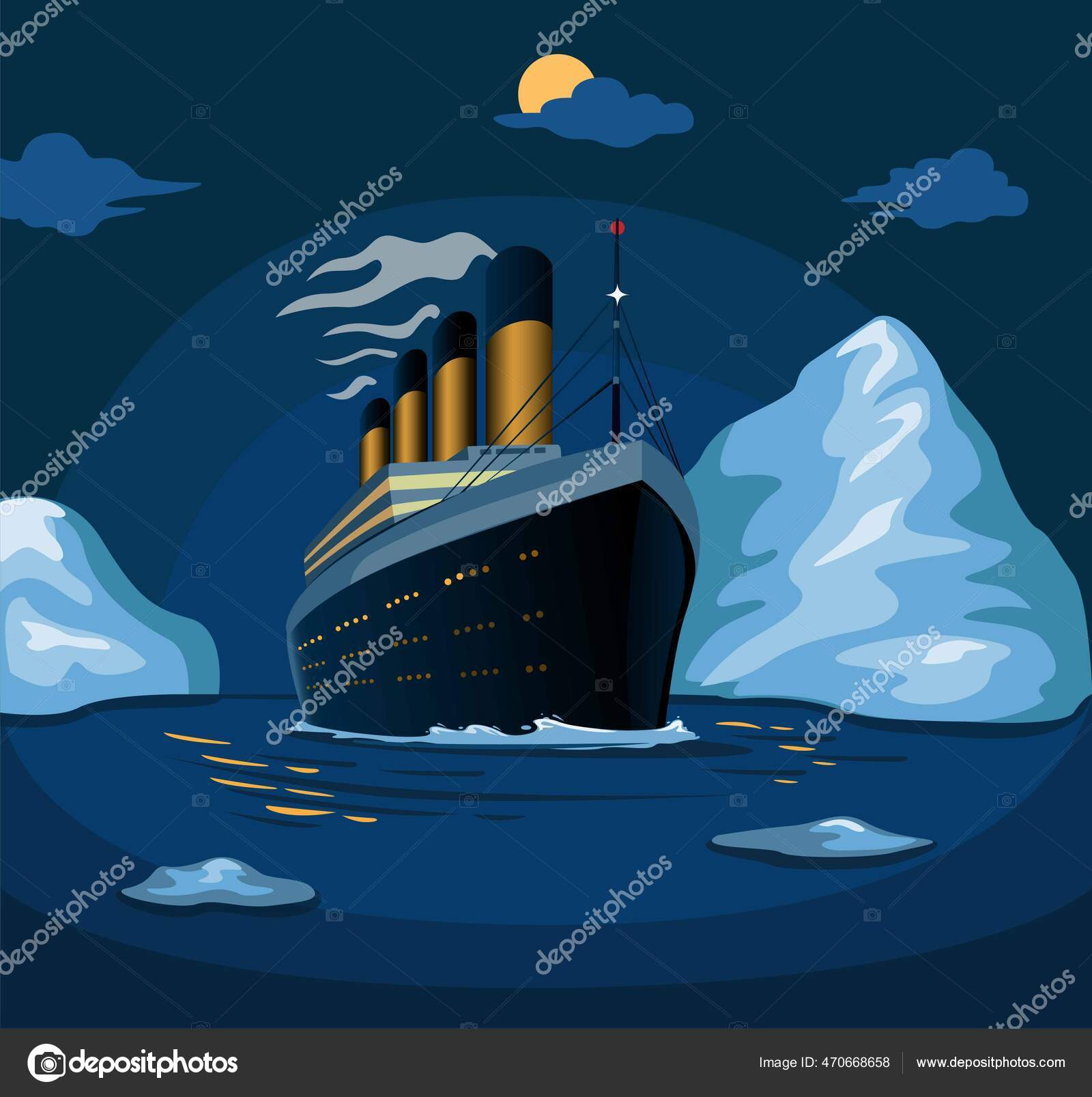 305 Titanic ship Vector Images | Depositphotos