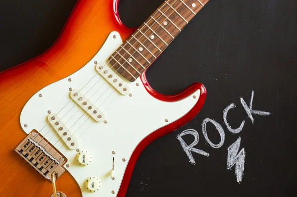 Guitarra elétrica fundo de música rock — Fotografia de Stock