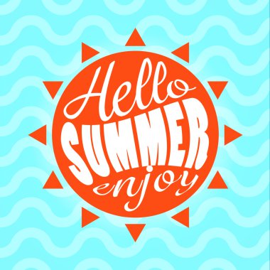 Merhaba yaz zevk vektör yazı metin