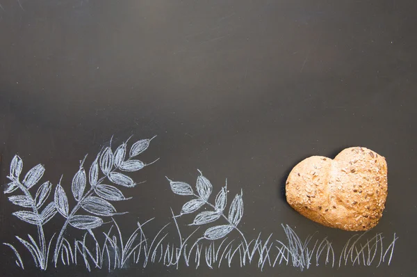 Liefde en passie voor volkoren brood — Stockfoto