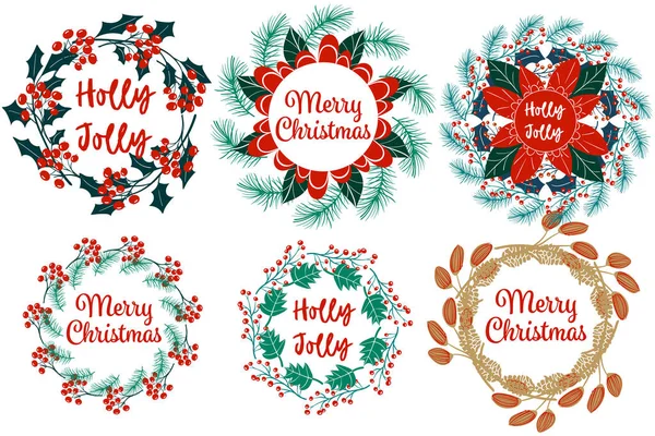 Noel çelengi tebrik kartları için çizilmiş.