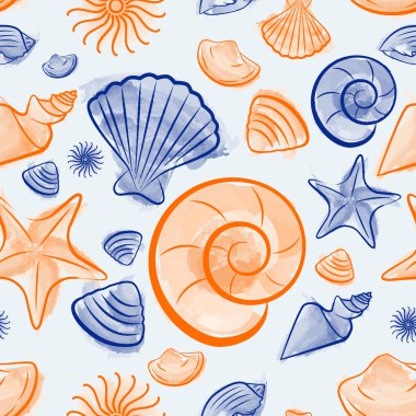 Deniz kabuklarıyla kusursuz desen