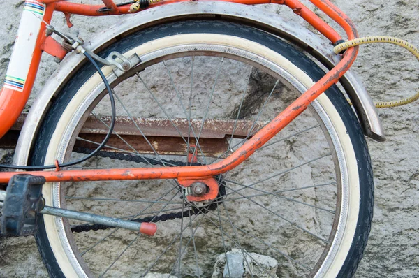 Altes mechanisches Fahrrad Detail — Stockfoto