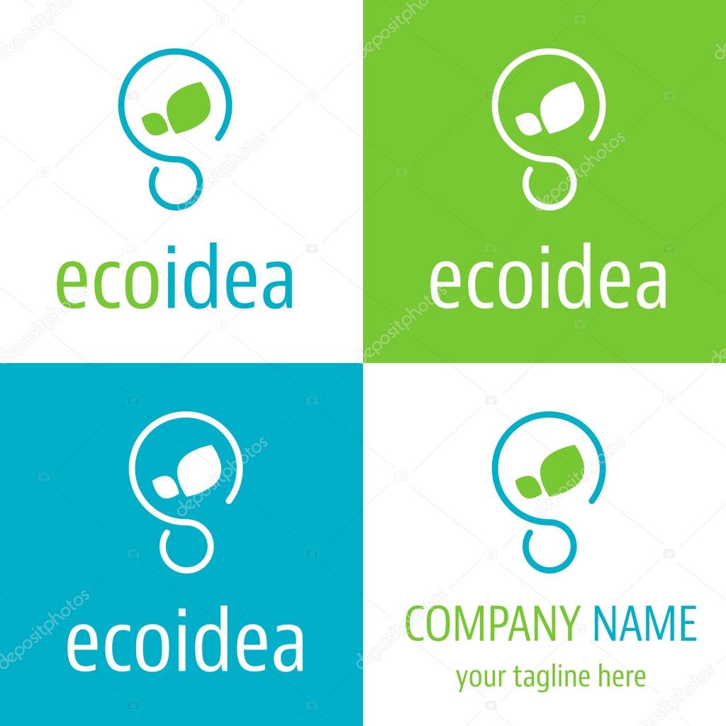 Logo ecologic idea icon
