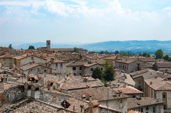 Panoramic view of Gubbio town in Umbria Italy — Stock Photo, Image