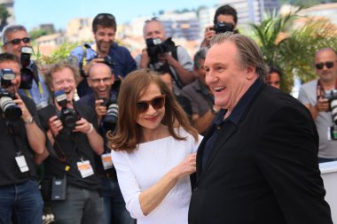Gerard Depardieu, Isabelle Huppert clipart