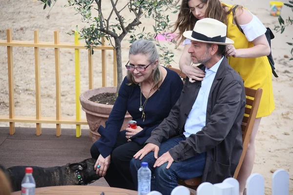 Fisher Stevens, Carrie Fisher i Gary — Zdjęcie stockowe