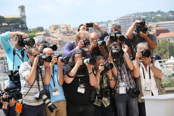 Photographers attends the 'Hands Of Stone' — Stock Photo, Image