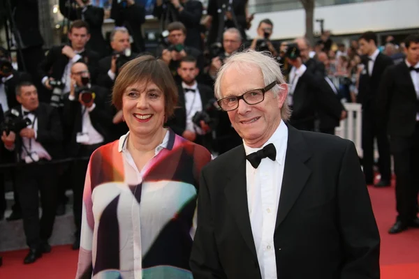 Ken Loach, Britse producer Rebecca O'Brien — Stockfoto