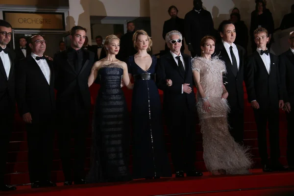 Mia Wasikowska, David Cronenberg, Julianne Moore y John Cusack — Foto de Stock