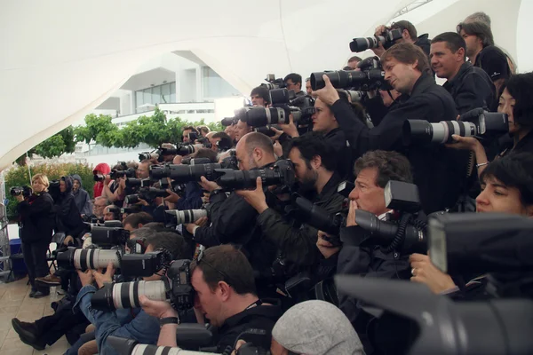 Fotógrafos en el Festival de Cannes — Foto de Stock