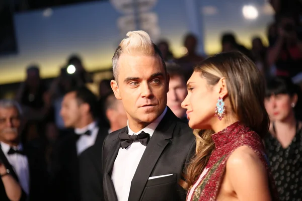 Robbie Williams och Ayda Field — Stockfoto