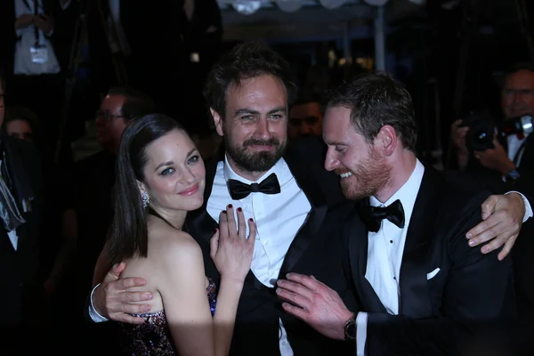 Michael fassbender, marion cotillard och justin kurzel — Stockfoto