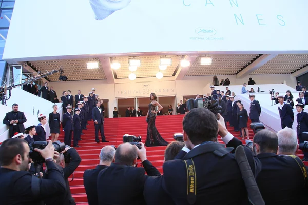 Jourdan Dunn durante o 68th anual Cannes Film Festival — Fotografia de Stock