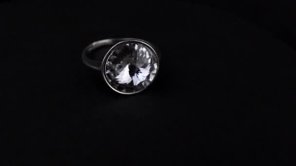 Anelli di gioielli, anello di gioielli, l'anello, anello di fidanzamento, fede nuziale — Video Stock