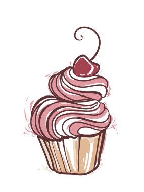 Tatlı kek kiraz ile