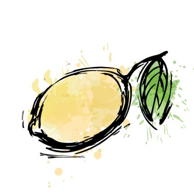 limon ve boya sıçraması ile yaprak