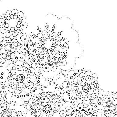 Çiçekli Dantel siyah seamless modeli