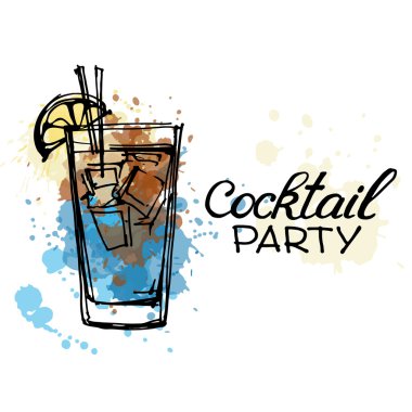 Kokteyl Parti Davetiyesi Poster