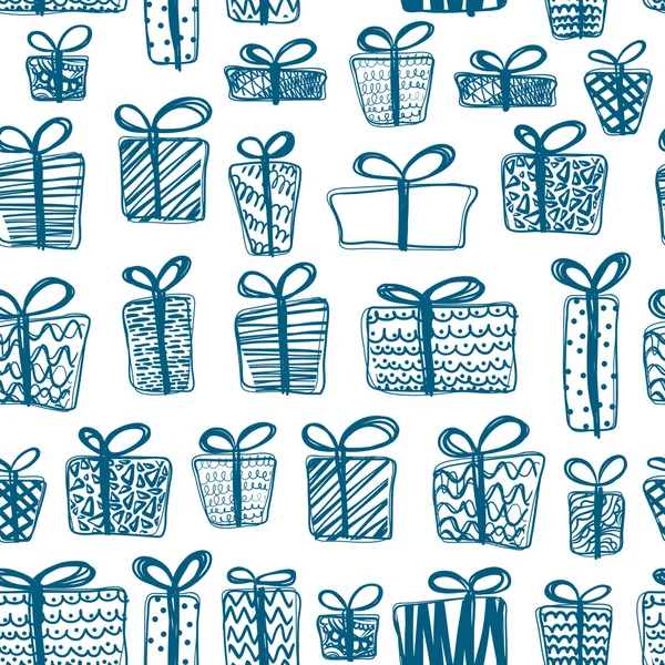 Textura perfecta con cajas de regalo — Vector de stock