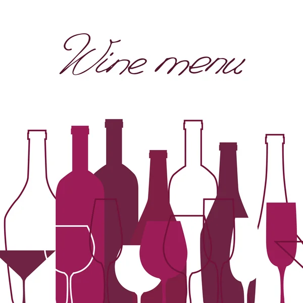 Diseño de menú de restaurante o bar de vinos — Vector de stock