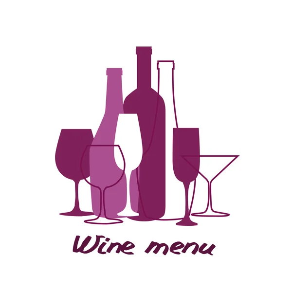 Diseño de la carta de vinos para bar y restaurante — Vector de stock