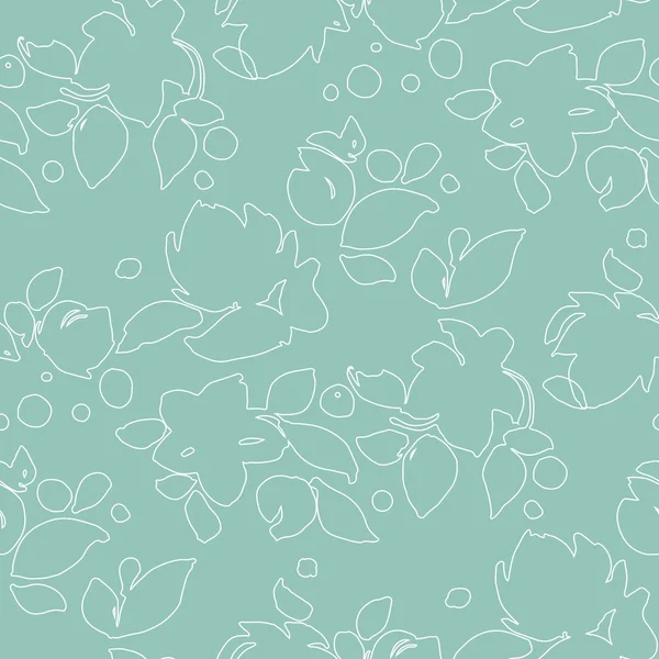 Patrón floral sin costura azul — Vector de stock