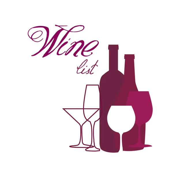 Design de carte des vins pour bar et restaurant — Image vectorielle