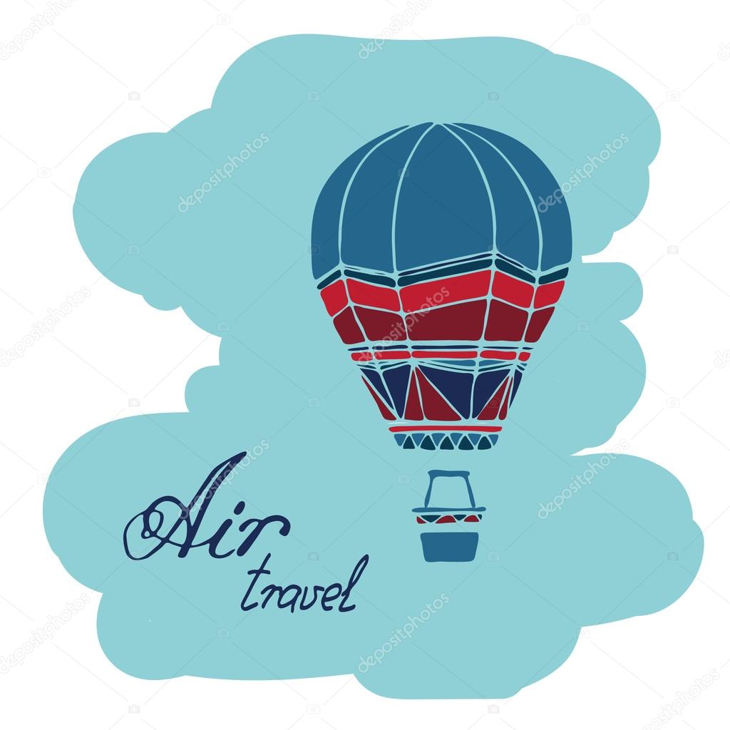 hot air balloon floating in the sky