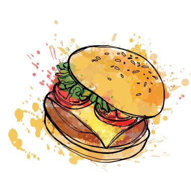 Harika lezzetli hamburger