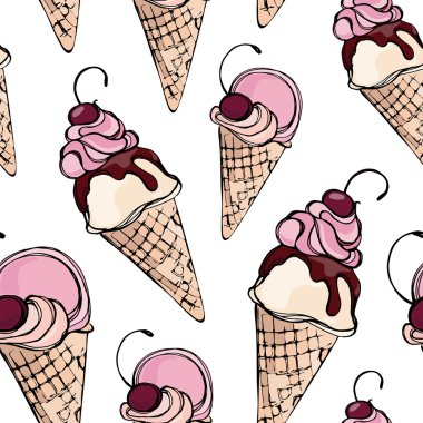 Dondurma ile mükemmel seamless modeli