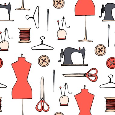dikiş simgeleri ile Seamless Modeli