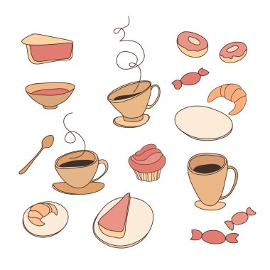 Kahvaltı Dikişsiz desen çay Demlikli